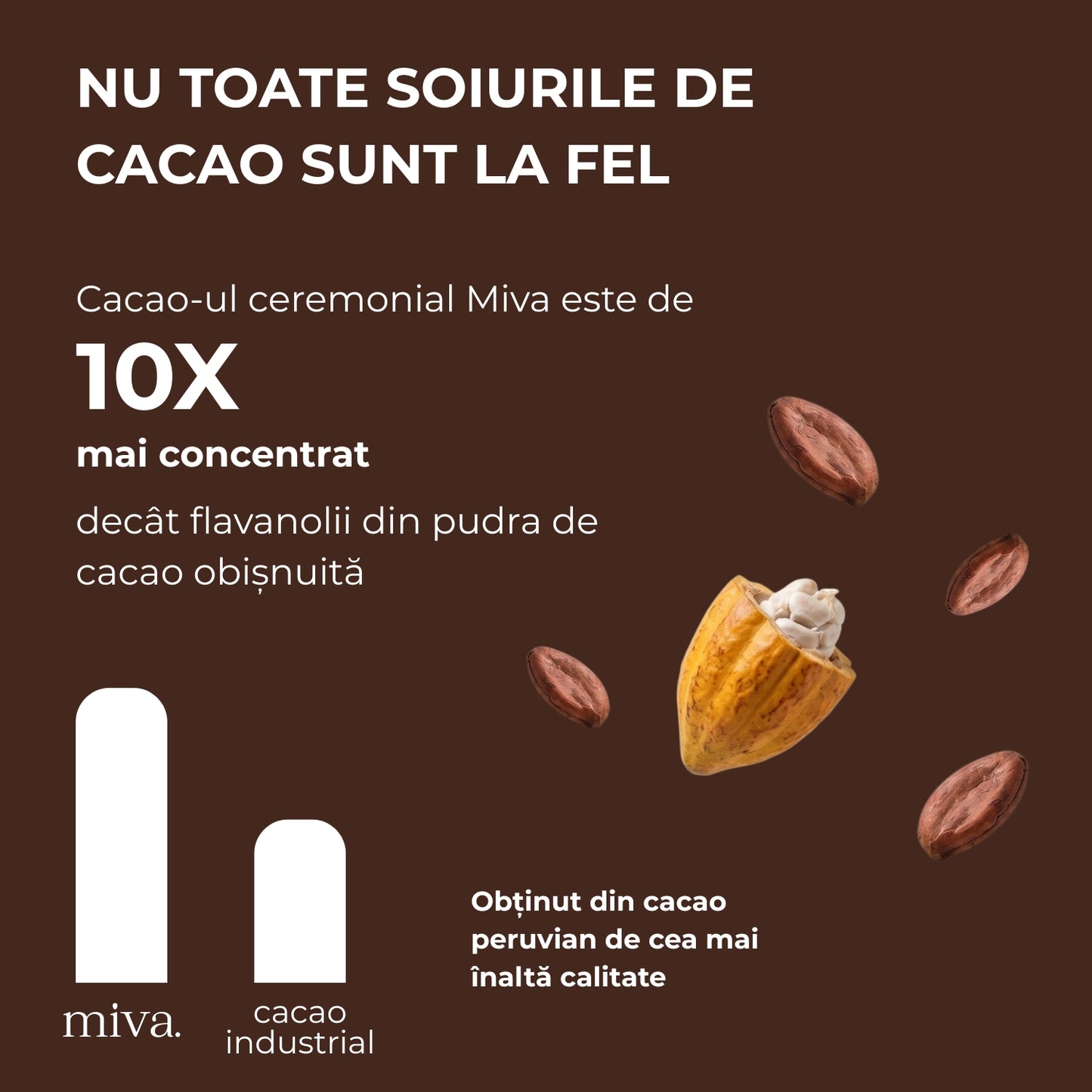 Cacao pură de ceremonie - 600mg de flavanol